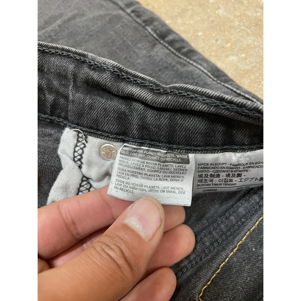 Levis 502 Jeans‎ Mens 31x30 Gray Tapered Leg Stretch Denim Zip Fly 5-Pocket